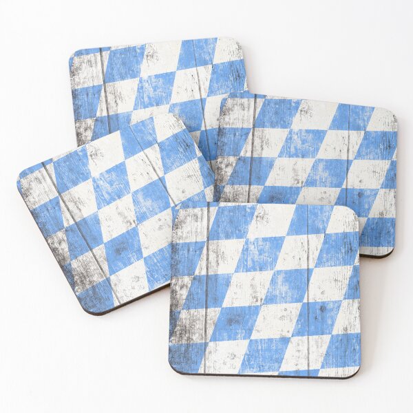Item preview, oktoberfest with blue and white rhombus pattern wooden designed and sold by Pattern1design.