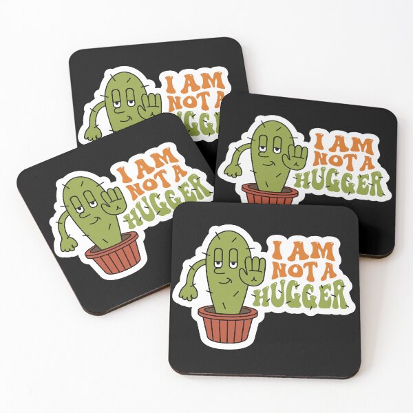 Item preview, I am Not a Hugger Sarcastic Cactus Design designed and sold by RepublicOfFire.