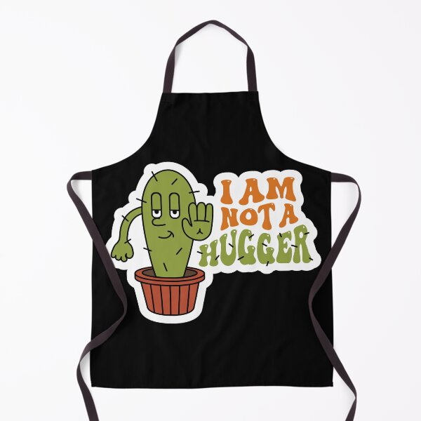 Item preview, I am Not a Hugger Sarcastic Cactus Design designed and sold by RepublicOfFire.