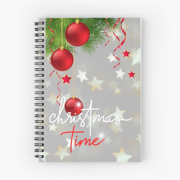 Item preview, Christmas Time... Red baubles, tinsel and stars hanging from a fir free branch designed and sold by ditzy-designs.