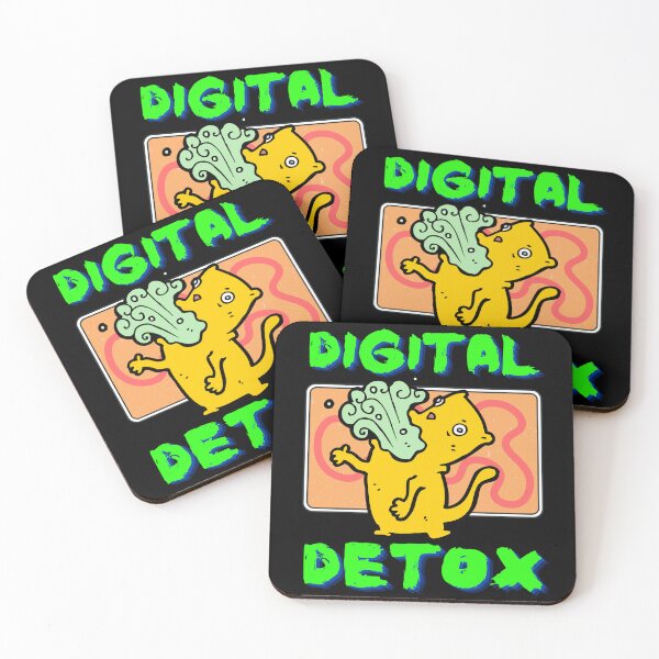 Item preview, DIGITAL DETOX CRAZY YELLOW CAT designed and sold by NOMADIC ART.