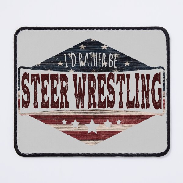 Item preview, I d Rather Be Steer Wrestling - American Flag designed and sold by handsoftime2020.
