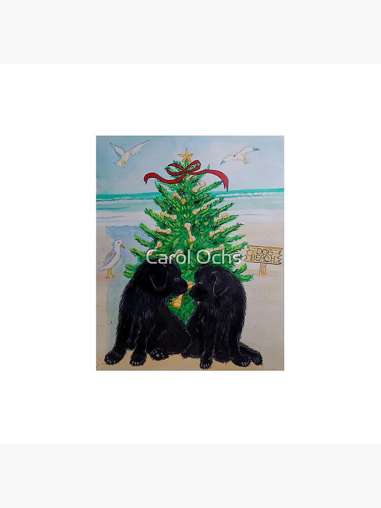 Thumbnail 4 of 4, Pillow, Christmas Love & Goodwill - Newfie Style designed and sold by CarolOchs.