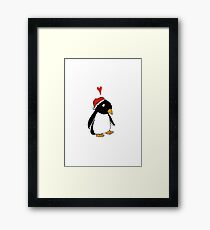Christmas penguin Framed Print