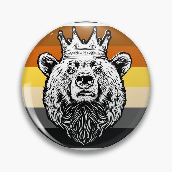 Item preview, WOOFZ® King Bear with Crown Pride Bears Flag designed and sold by woofz.