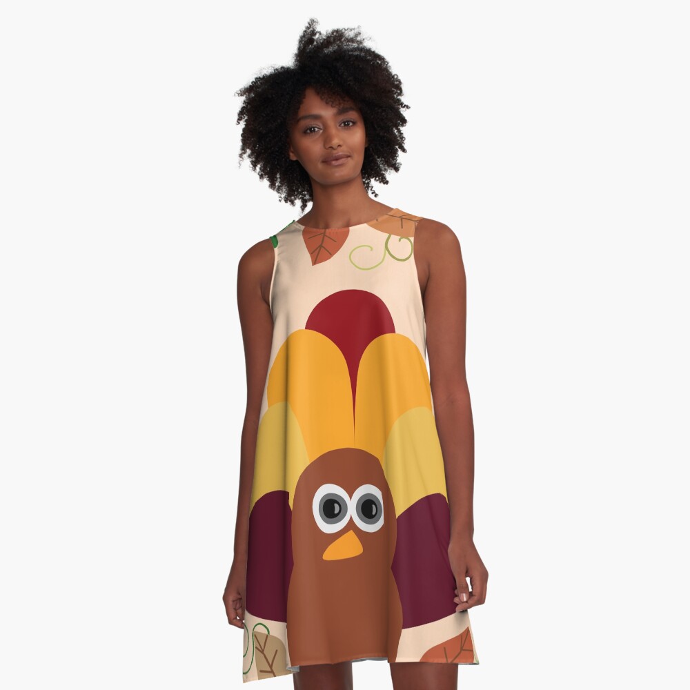 Thanksgiving Turkey A-Line Dress