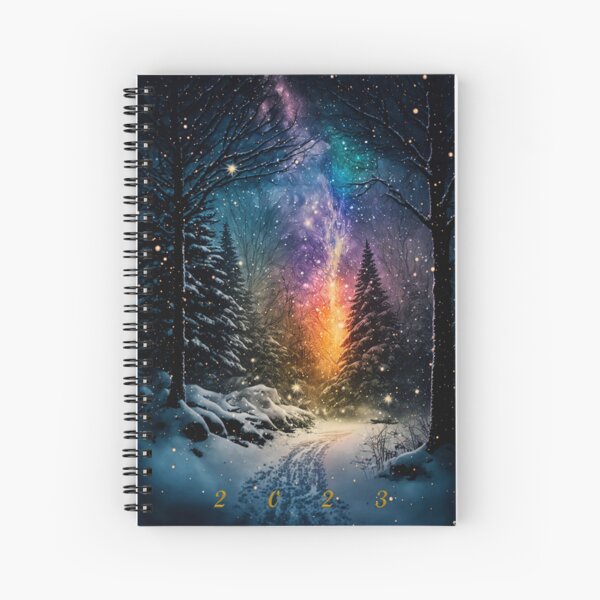 New Year's Day 2023 greeting card Spiral Notebook