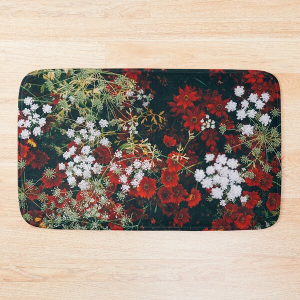 Item preview, Red and white christmas flowers from above  designed and sold by opptop.