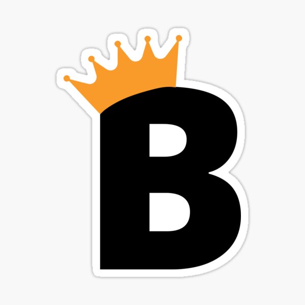 "Crowned Monogram Letter B" Sticker For Sale By Anitastrifler | Redbubble