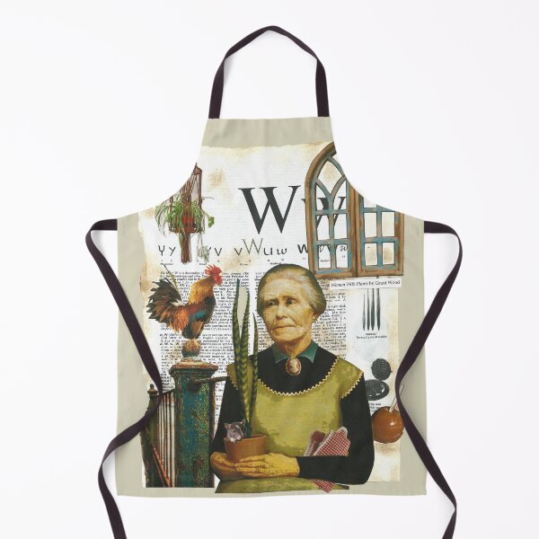 Item preview, Woman With Plant Grant Wood Dictionary Collage designed and sold by KathyGrippi.