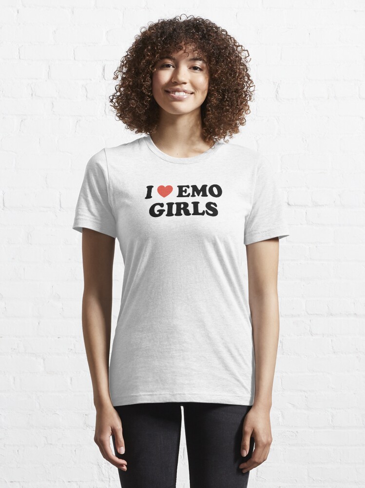 I LOVE HEART EMO GIRLS' Unisex Baseball T-Shirt