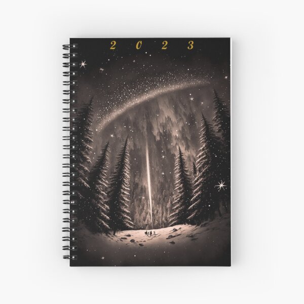 New Year's Day 2023 greeting card Spiral Notebook