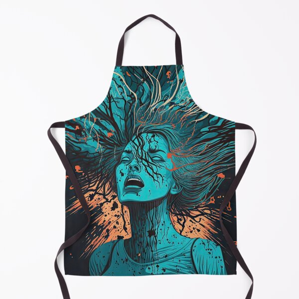 Item preview, Weird bizarre art with a woman anxiety look designed and sold by mrlongfield.