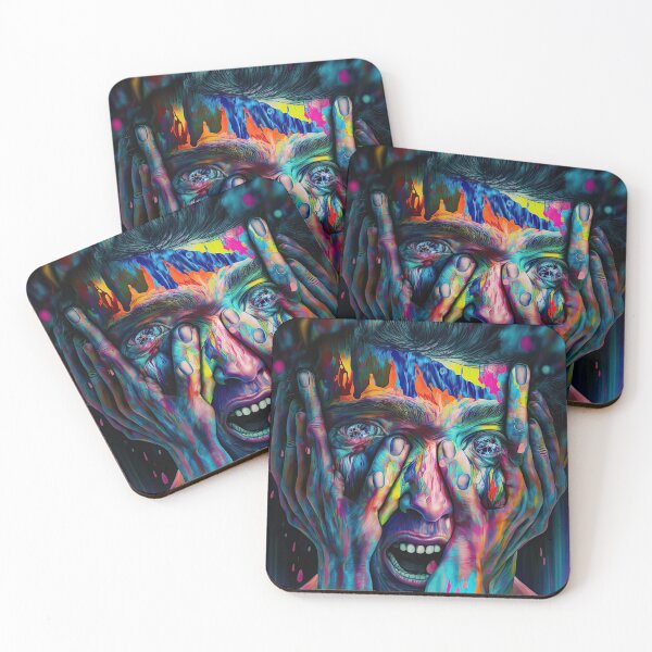 Item preview, Weird bizarre art with colorful anxiety human designed and sold by mrlongfield.