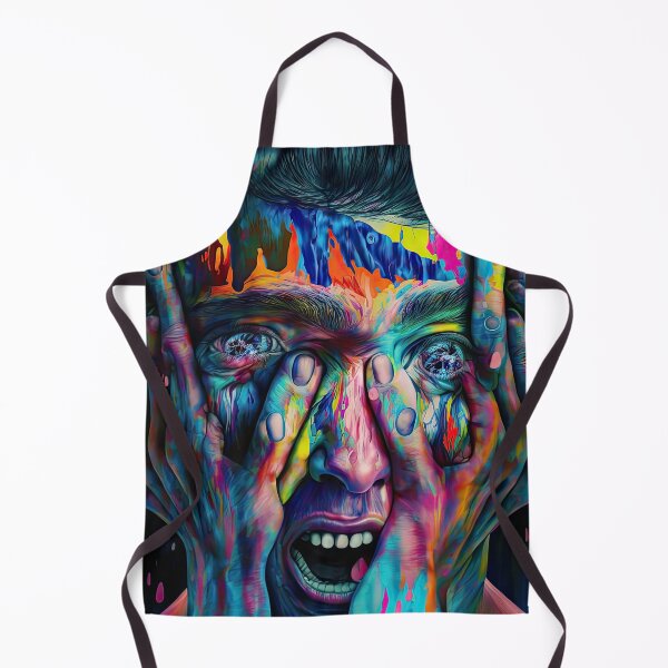 Item preview, Weird bizarre art with colorful anxiety human designed and sold by mrlongfield.