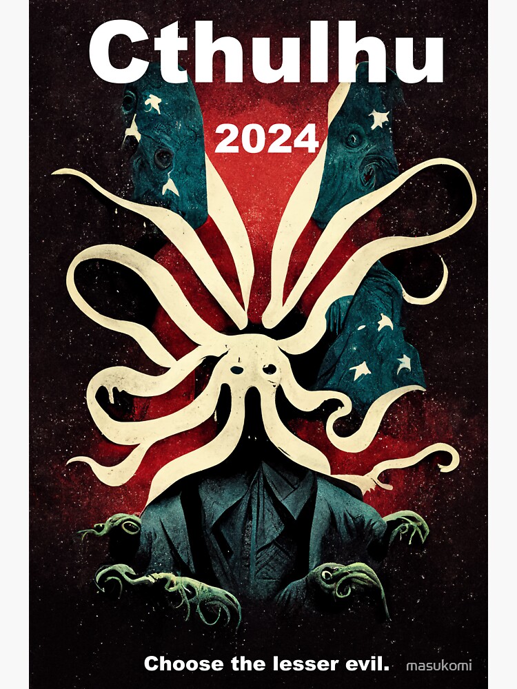 "Cthulhu 2024 Campaign Poster" Sticker for Sale by masukomi Redbubble