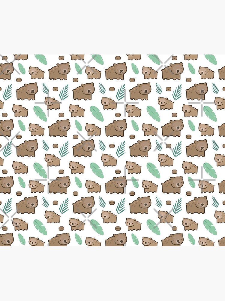 Imagen 6 de 6, Manta con la obra Wombats lindos y caca de Wombat, diseñada y vendida por CuteCrew.