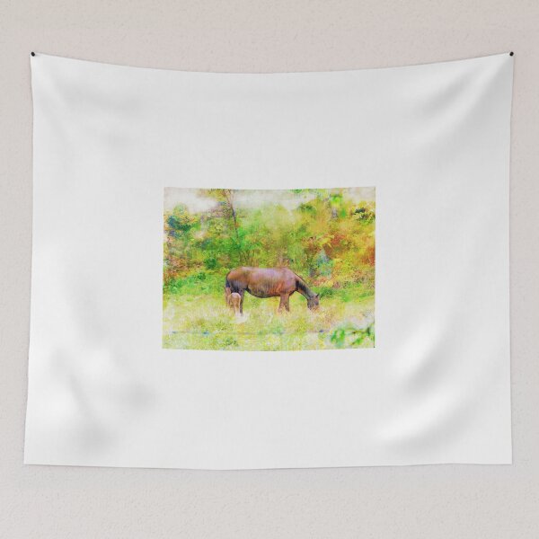 Item preview, Horses In The Rain - Watercolor Style designed and sold by alabca.