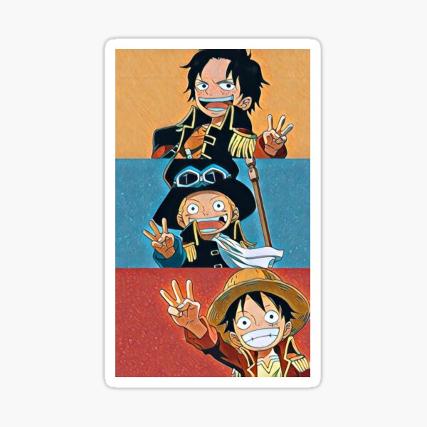 Luffy Ace And Sabo Sticker For Sale By Aftertomorrow Redbubble