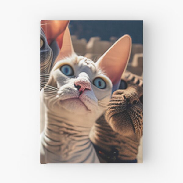 Item preview, Sphynx cats taking selfie at the pyramids in Egypt designed and sold by RK - Shop.