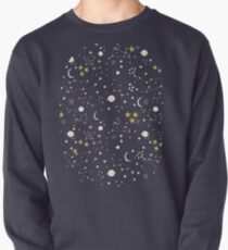cosmos, moon and stars. Astronomy pattern Pullover