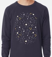 Kosmos, Mond und Sterne. Astronomie-Muster Leichtes Sweatshirt