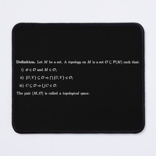 Item preview, definition of a topological space, math and science designed and sold by NoetherSym.