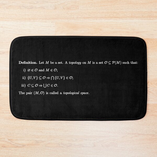 Item preview, definition of a topological space, math and science designed and sold by NoetherSym.
