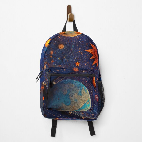 Item preview, full page old map of cosmic stars midnight blue sky Moon designed and sold by Itis-Whatitis.