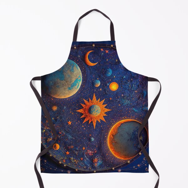 Item preview, full page old map of cosmic stars midnight blue sky Moon designed and sold by Itis-Whatitis.