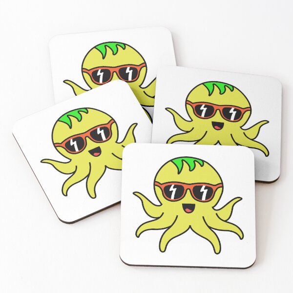 Item preview, Octopia-art with sunglasses drawing designed and sold by Blondiabshop.