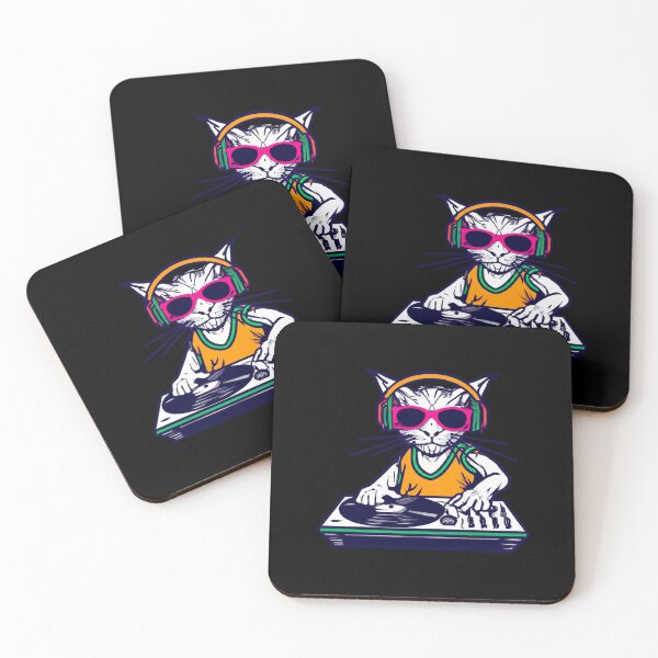 Item preview, Cool Cat DJ with Sunglasses Artwork designed and sold by Vividality.