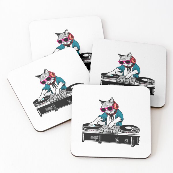 Item preview, Cool Cat DJ with Sunglasses Artwork designed and sold by Vividality.