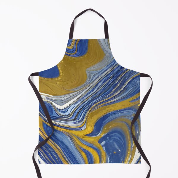 Item preview, Gold and Blue Watercolor Liquid Marble designed and sold by wtfbba.