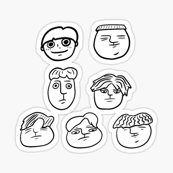 Item preview, BTS members doodles done by Jungkook designed and sold by Lukiyoe-.