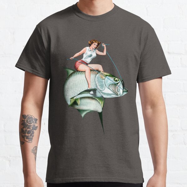 Pinup Girl Fishing T-Shirts for Sale