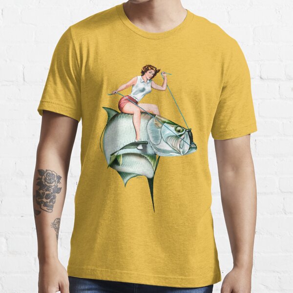 Tarpon Rider pinup girl riding a tarpon | Poster