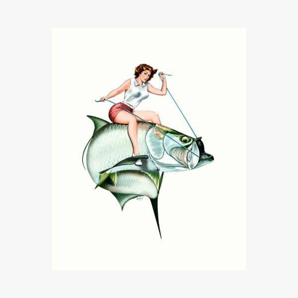 Pinup Girl Fishing Merch & Gifts for Sale