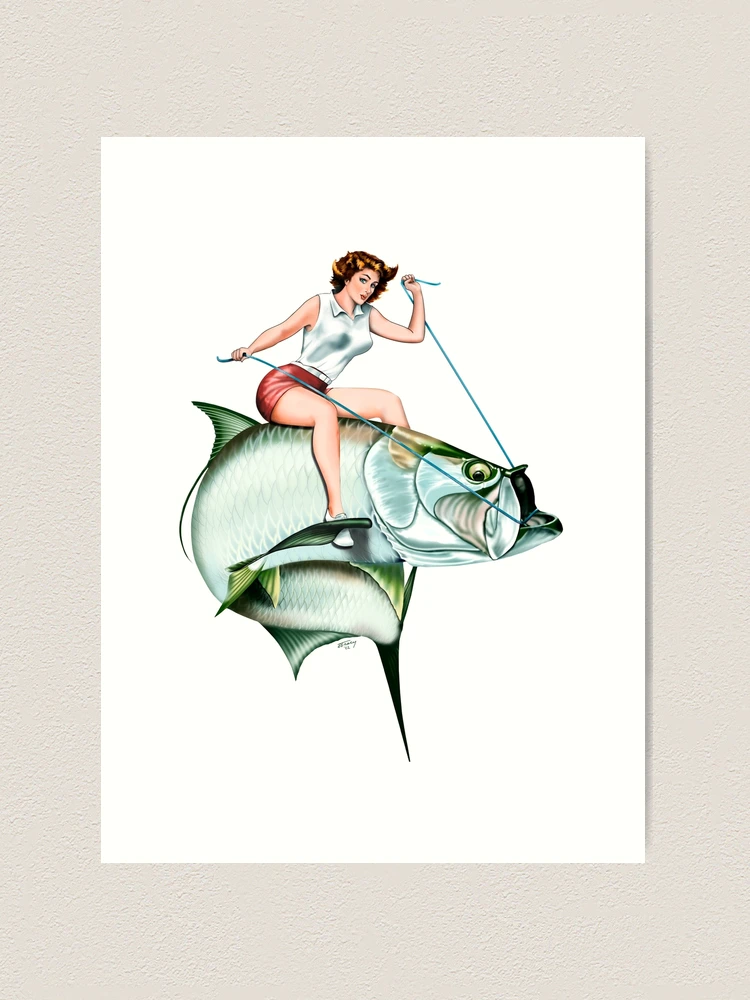 Fishing Pinup Girl - Tarpon-Permit-Bonefish iPad Case & Skin for Sale by  Mary Tracy
