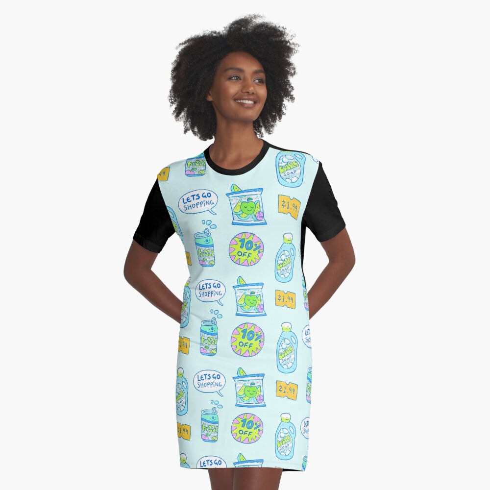 Item preview, Graphic T-Shirt Dress designed and sold by doodledate.