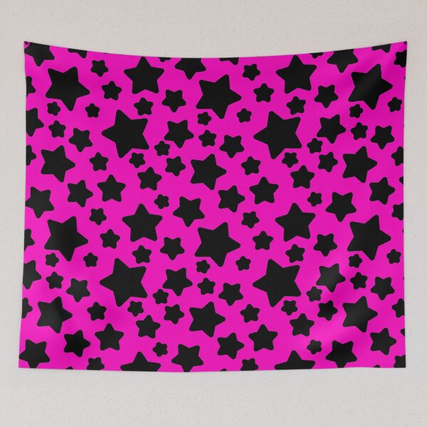 Item preview, Fuchsia and Black Stars Pattern designed and sold by SaradaBoru.