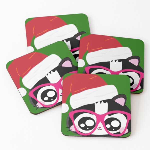 Item preview, Feliz Natal Kawaii Gato de Gorro designed and sold by GirlaineSQ.