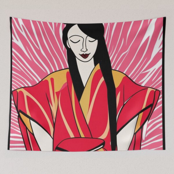 Item preview, Contemporary Cartoon Geisha Beauty designed and sold by DesignerKin.