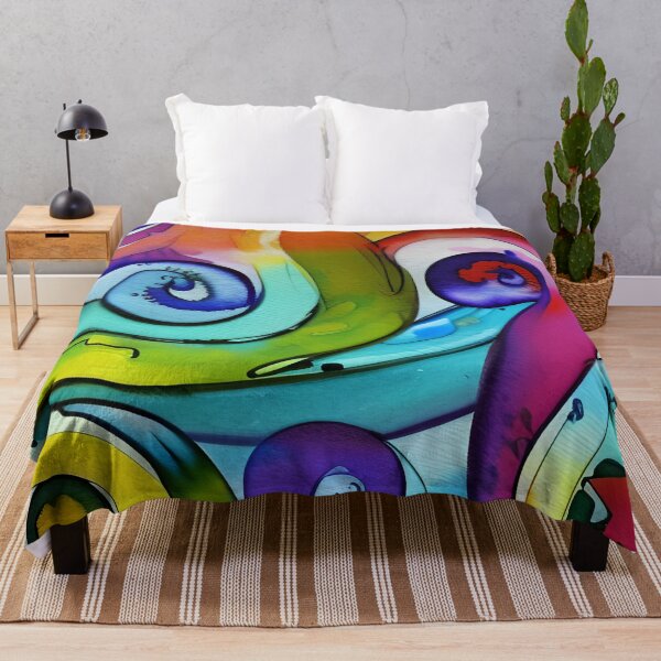 Item preview, Abstract Rainbow Swirly Painting designed and sold by Alt-Art-Digital.