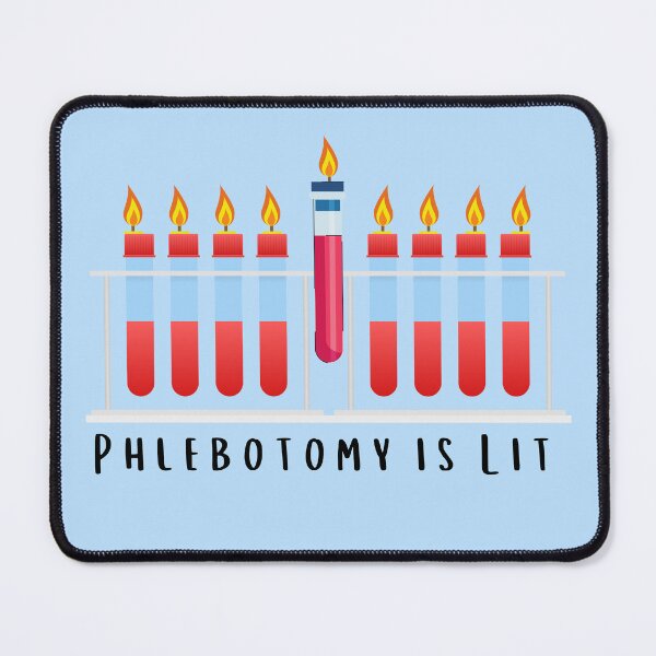 Item preview, Phlebotomy is Lit, Menorah Hanukkah healthcare worker designed and sold by Swagforbubby.