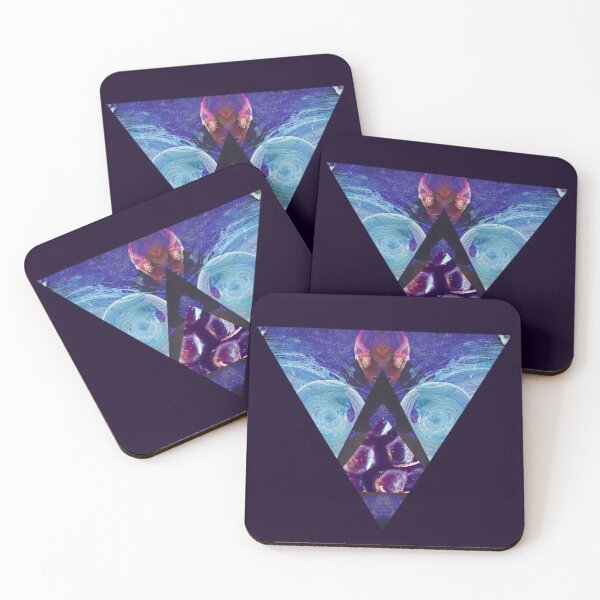 Item preview, Abstract Alien Triangle - universe colored painting collage in a triangle designed and sold by OZKURO.
