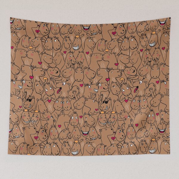 Item preview, Funny Capybaras in Love designed and sold by RJKpoyp.