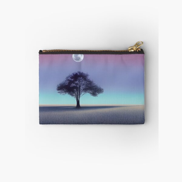 Item preview, Field with a Single Tree At Night with Moon Painting designed and sold by Alt-Art-Digital.