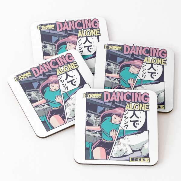 Item preview, Vaporwave style manga panels with dancing girls designed and sold by Rob-Son.
