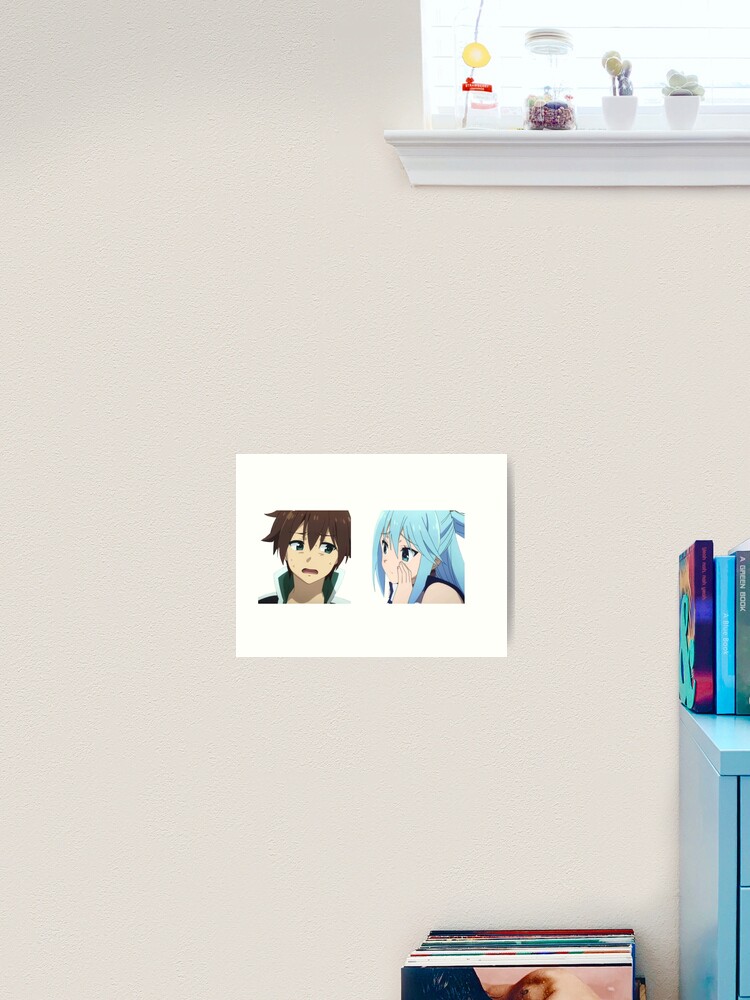 Aqua And Kazuma Konosuba | Art Print